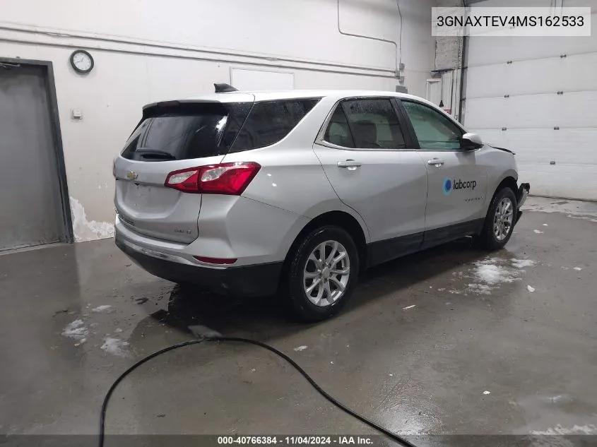 2021 Chevrolet Equinox Awd 2Fl VIN: 3GNAXTEV4MS162533 Lot: 40766384