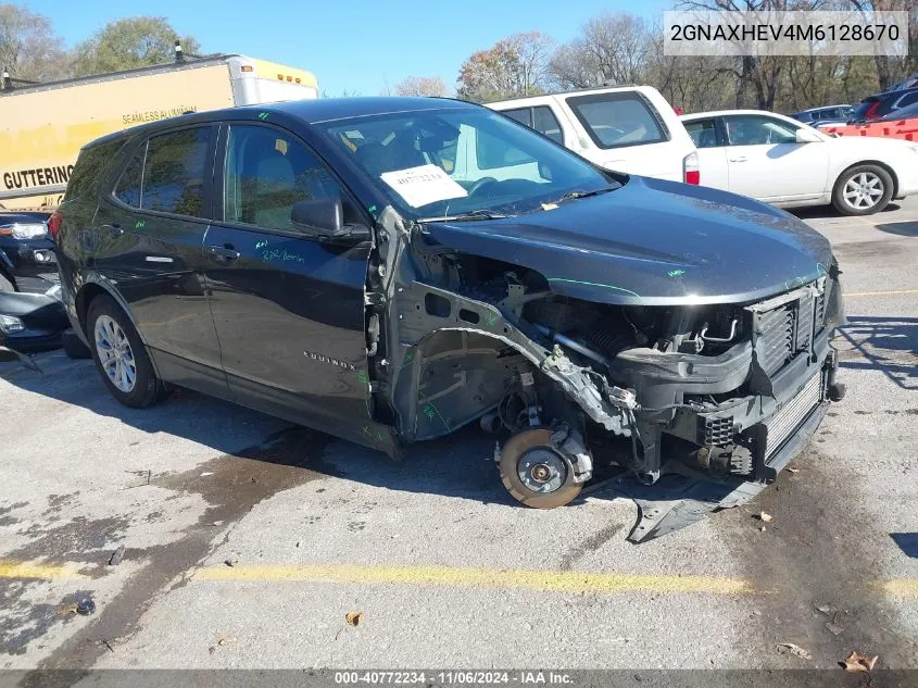 2021 Chevrolet Equinox Fwd Ls VIN: 2GNAXHEV4M6128670 Lot: 40772234