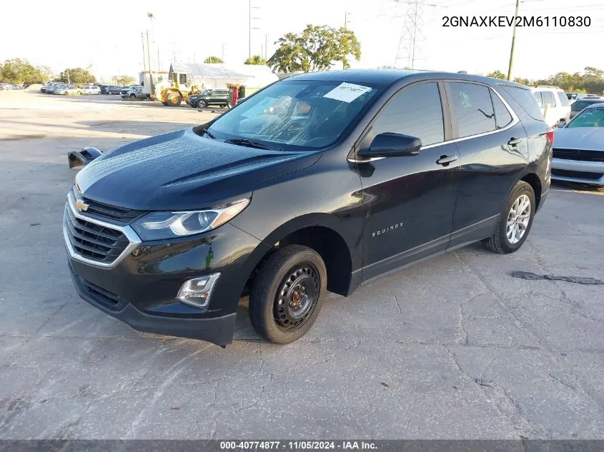 2021 Chevrolet Equinox Fwd Lt VIN: 2GNAXKEV2M6110830 Lot: 40774877