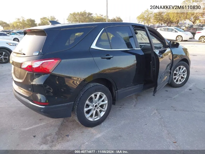 2021 Chevrolet Equinox Fwd Lt VIN: 2GNAXKEV2M6110830 Lot: 40774877