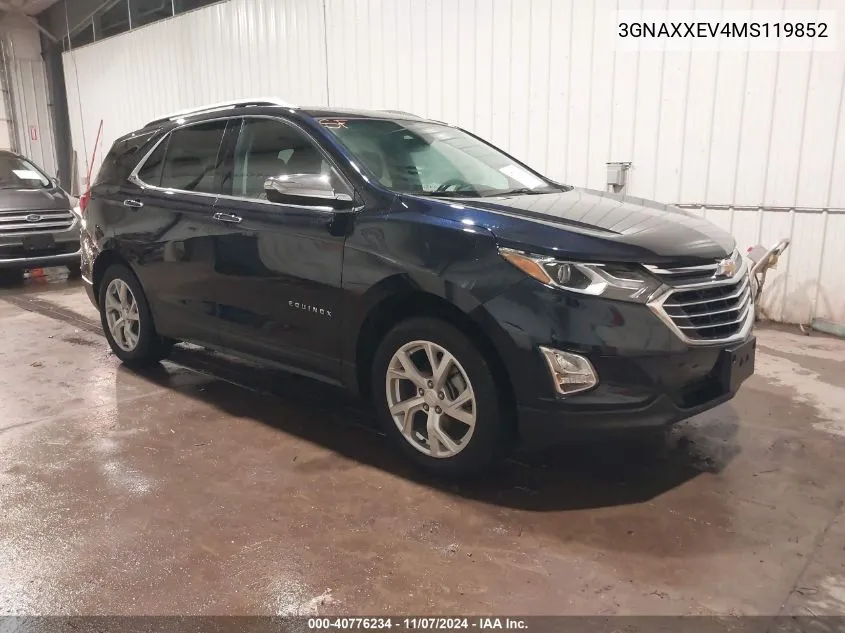 3GNAXXEV4MS119852 2021 Chevrolet Equinox Awd Premier