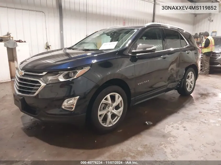 3GNAXXEV4MS119852 2021 Chevrolet Equinox Awd Premier