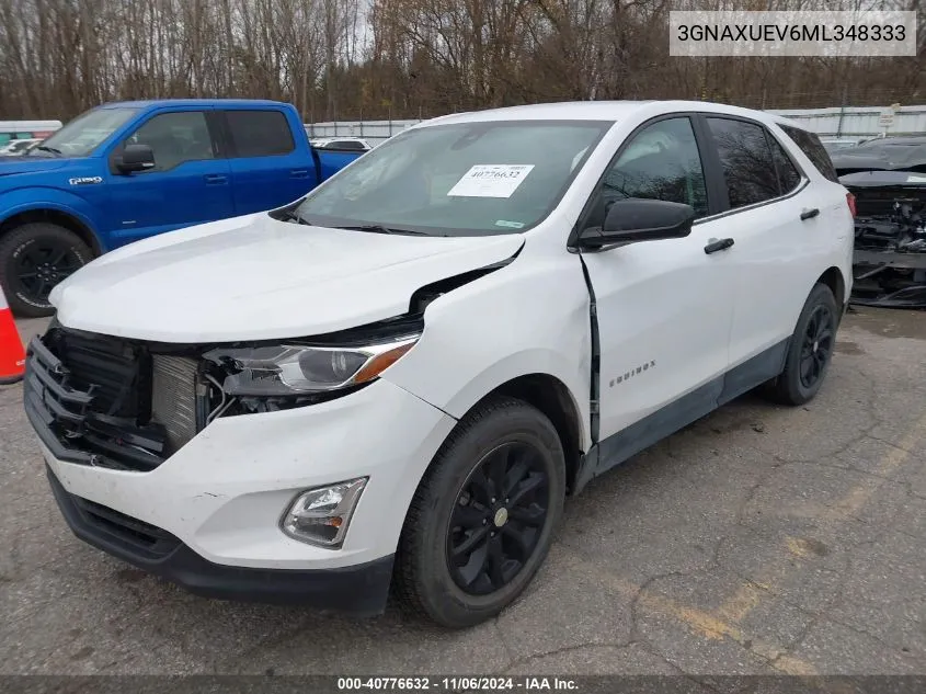 2021 Chevrolet Equinox Awd Lt VIN: 3GNAXUEV6ML348333 Lot: 40776632