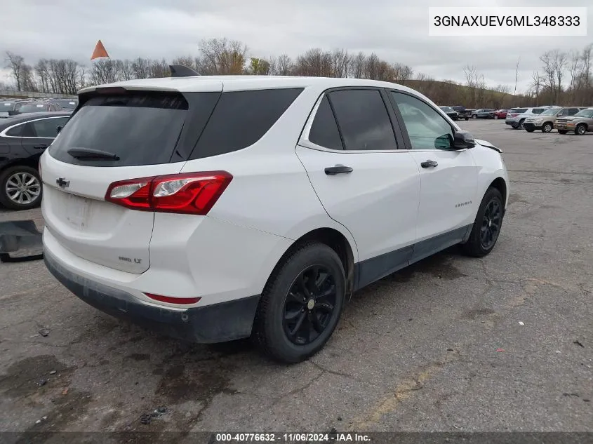 2021 Chevrolet Equinox Awd Lt VIN: 3GNAXUEV6ML348333 Lot: 40776632