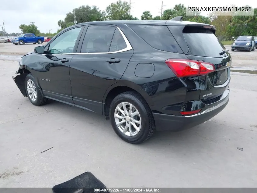 2021 Chevrolet Equinox Fwd Lt VIN: 2GNAXKEV5M6114256 Lot: 40779226