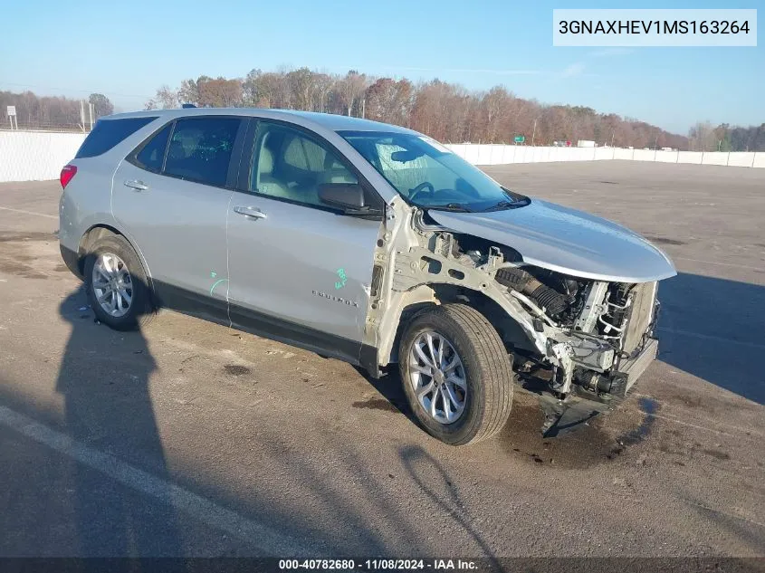 2021 Chevrolet Equinox Fwd Ls VIN: 3GNAXHEV1MS163264 Lot: 40782680