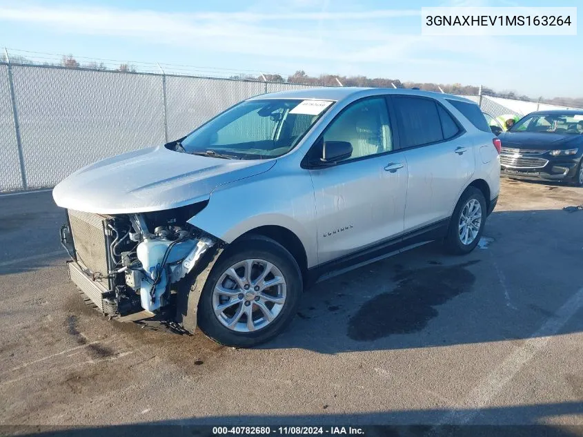 2021 Chevrolet Equinox Fwd Ls VIN: 3GNAXHEV1MS163264 Lot: 40782680