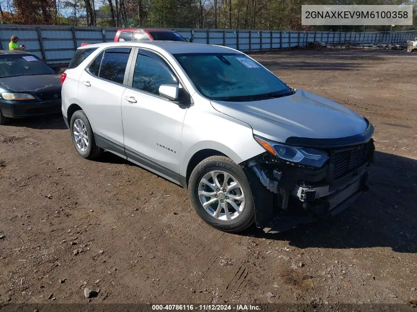 2021 Chevrolet Equinox Fwd Lt VIN: 2GNAXKEV9M6100358 Lot: 40786116