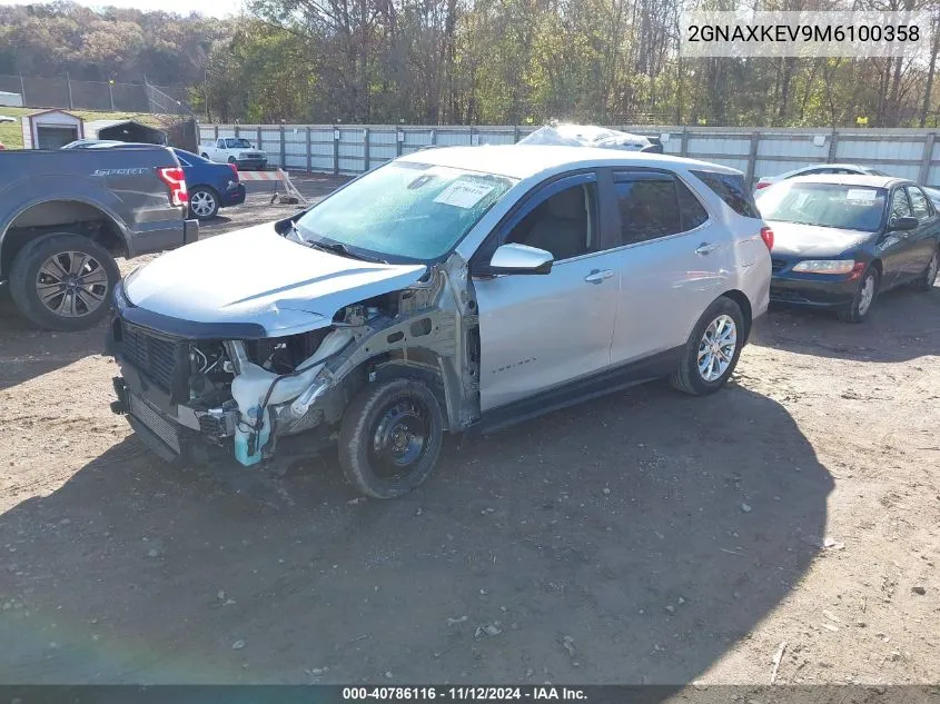 2021 Chevrolet Equinox Fwd Lt VIN: 2GNAXKEV9M6100358 Lot: 40786116