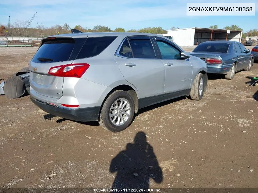 2021 Chevrolet Equinox Fwd Lt VIN: 2GNAXKEV9M6100358 Lot: 40786116