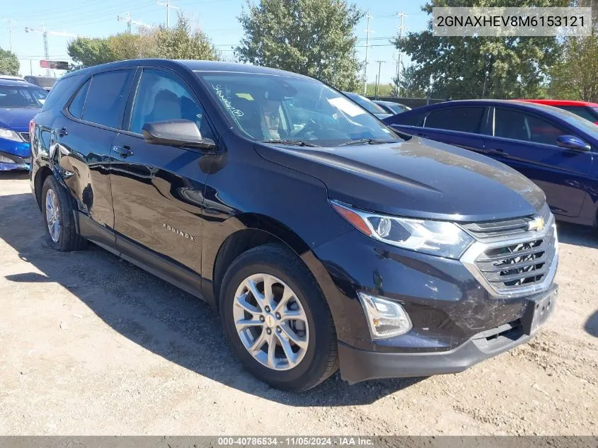 2021 Chevrolet Equinox Fwd Ls VIN: 2GNAXHEV8M6153121 Lot: 40786534