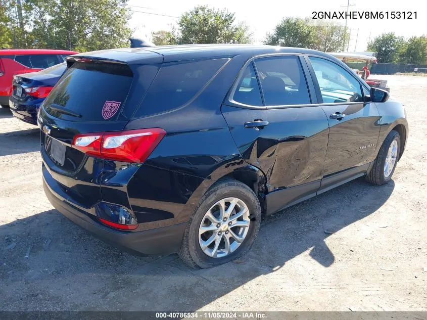 2021 Chevrolet Equinox Fwd Ls VIN: 2GNAXHEV8M6153121 Lot: 40786534