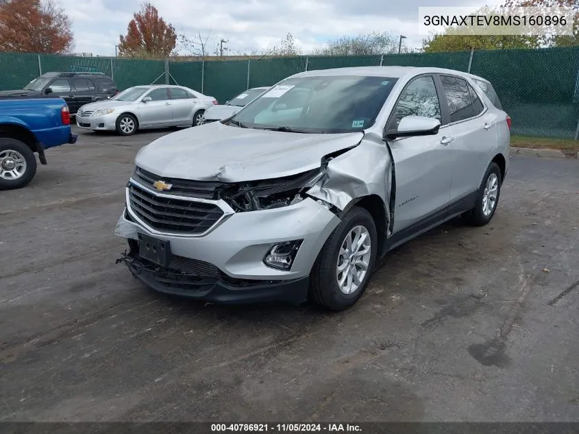 2021 Chevrolet Equinox Awd 2Fl VIN: 3GNAXTEV8MS160896 Lot: 40786921