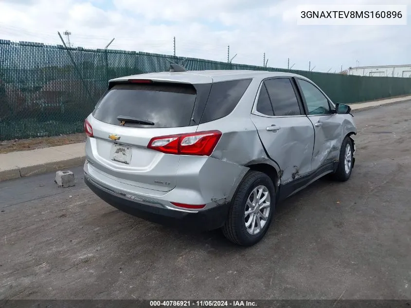 2021 Chevrolet Equinox Awd 2Fl VIN: 3GNAXTEV8MS160896 Lot: 40786921