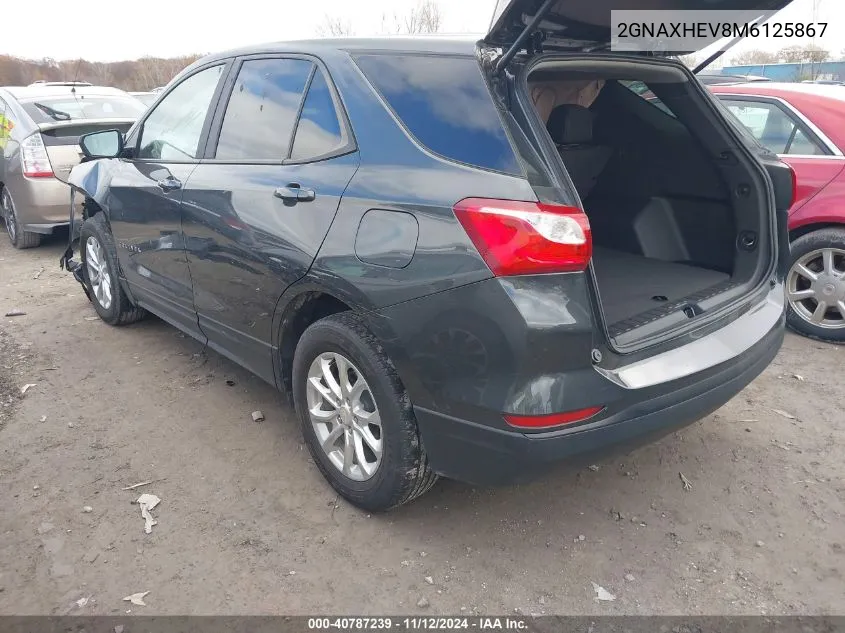 2021 Chevrolet Equinox Fwd Ls VIN: 2GNAXHEV8M6125867 Lot: 40787239