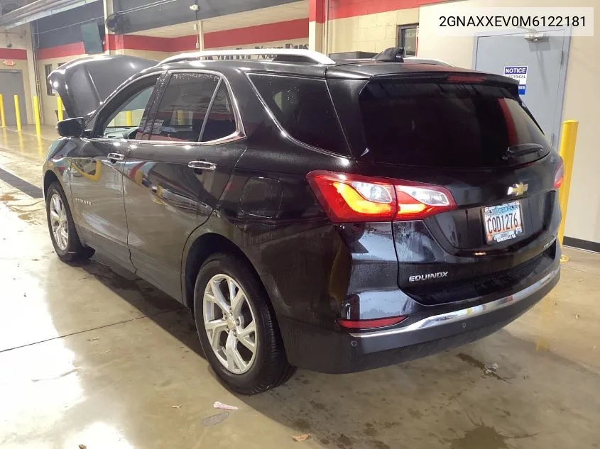 2021 Chevrolet Equinox Premier VIN: 2GNAXXEV0M6122181 Lot: 40794216