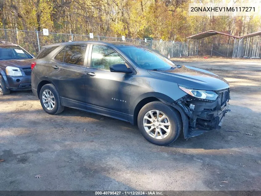 2021 Chevrolet Equinox Fwd Ls VIN: 2GNAXHEV1M6117271 Lot: 40795427