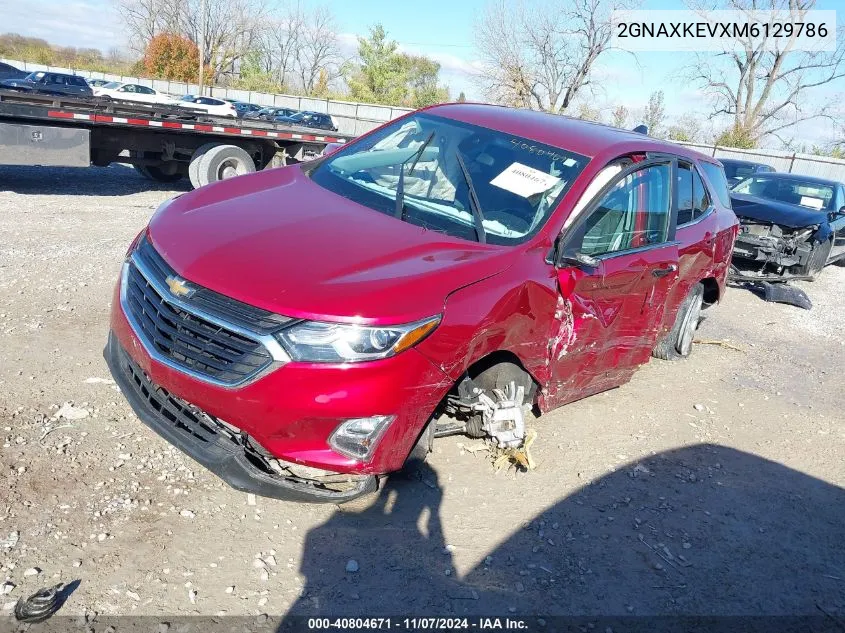 2021 Chevrolet Equinox Fwd Lt VIN: 2GNAXKEVXM6129786 Lot: 40804671