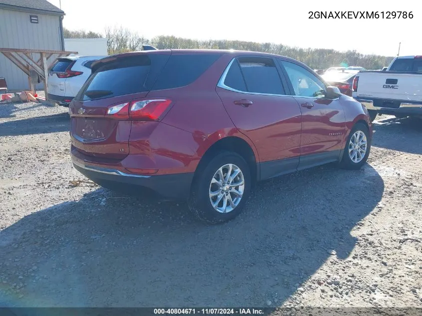 2021 Chevrolet Equinox Fwd Lt VIN: 2GNAXKEVXM6129786 Lot: 40804671