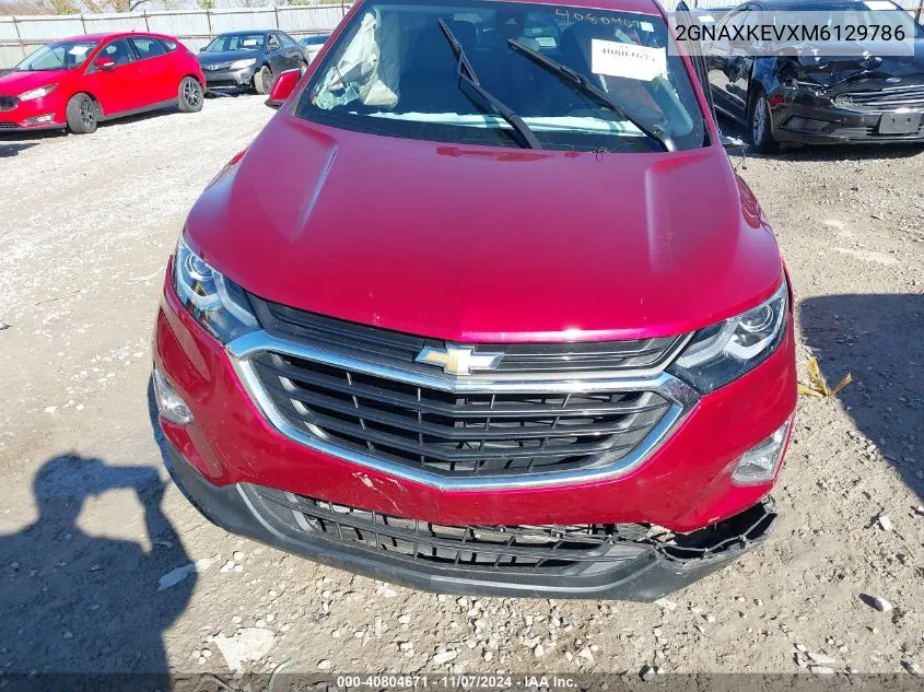 2021 Chevrolet Equinox Fwd Lt VIN: 2GNAXKEVXM6129786 Lot: 40804671