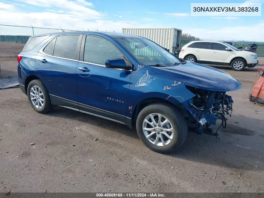 2021 Chevrolet Equinox Fwd Lt VIN: 3GNAXKEV3ML383268 Lot: 40809165