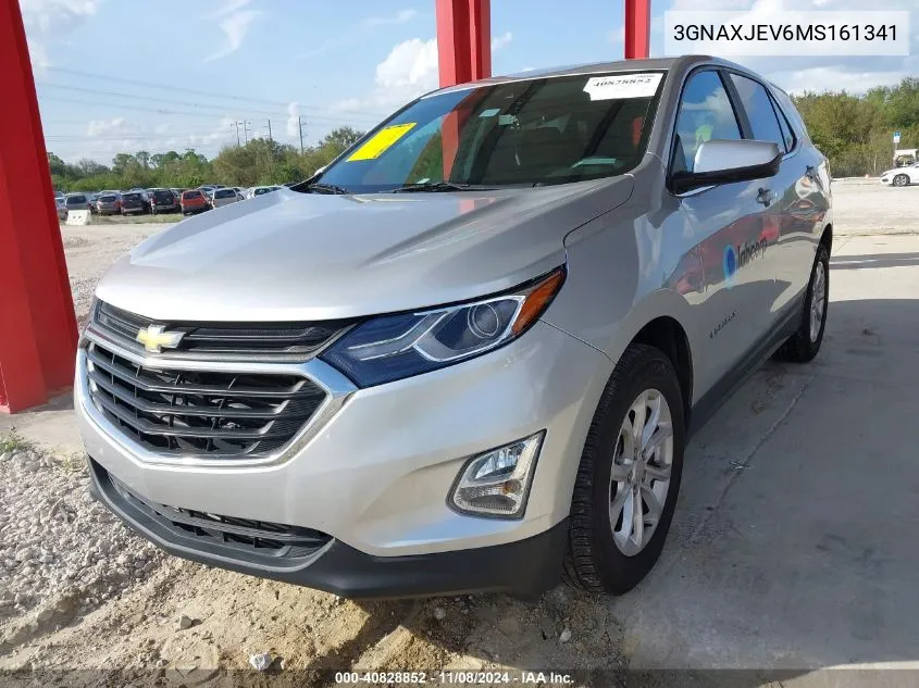 2021 Chevrolet Equinox Fwd 2Fl VIN: 3GNAXJEV6MS161341 Lot: 40828852