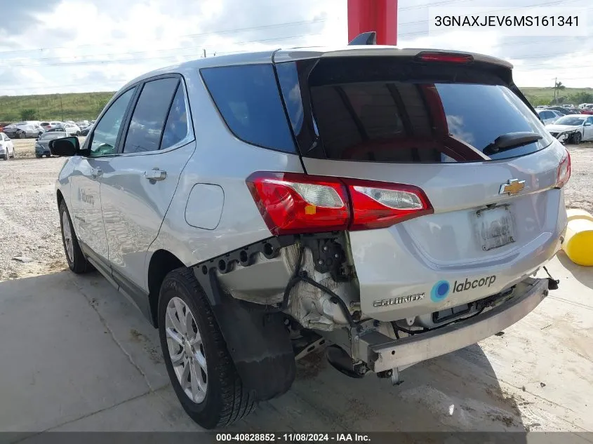 2021 Chevrolet Equinox Fwd 2Fl VIN: 3GNAXJEV6MS161341 Lot: 40828852