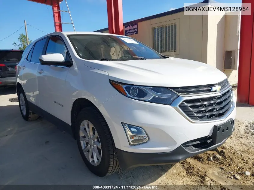 2021 Chevrolet Equinox Awd Lt VIN: 3GNAXUEV4MS128954 Lot: 40831724