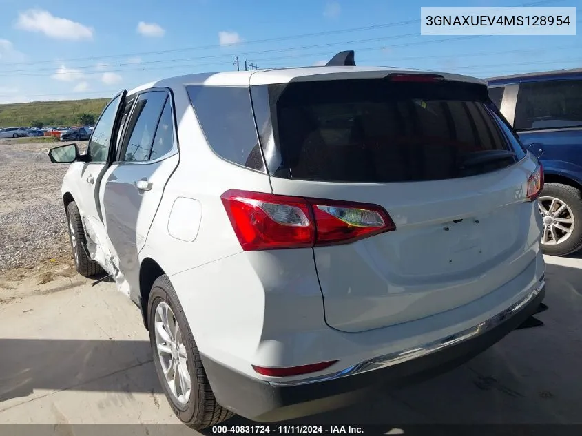 2021 Chevrolet Equinox Awd Lt VIN: 3GNAXUEV4MS128954 Lot: 40831724