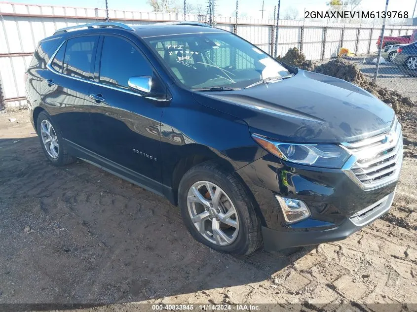 2021 Chevrolet Equinox Fwd Premier VIN: 2GNAXNEV1M6139768 Lot: 40833945