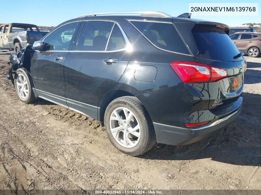 2021 Chevrolet Equinox Fwd Premier VIN: 2GNAXNEV1M6139768 Lot: 40833945