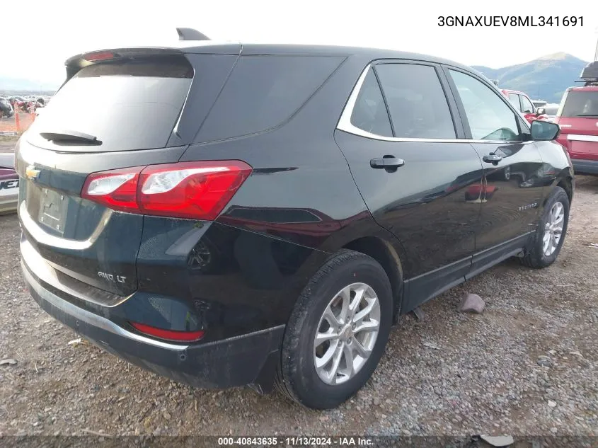 3GNAXUEV8ML341691 2021 Chevrolet Equinox Awd Lt