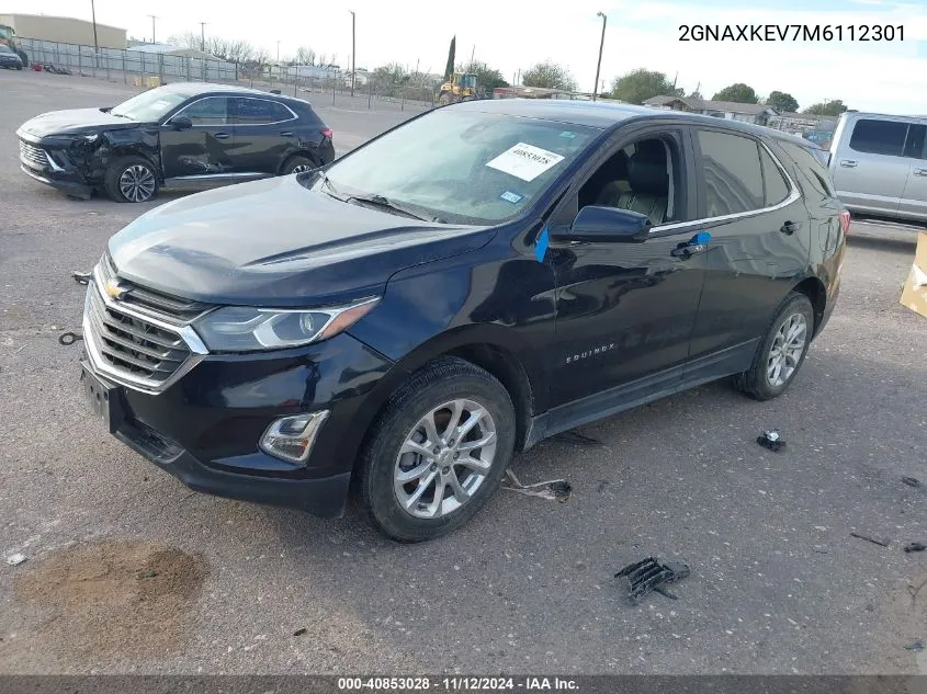 2021 Chevrolet Equinox Fwd Lt VIN: 2GNAXKEV7M6112301 Lot: 40853028