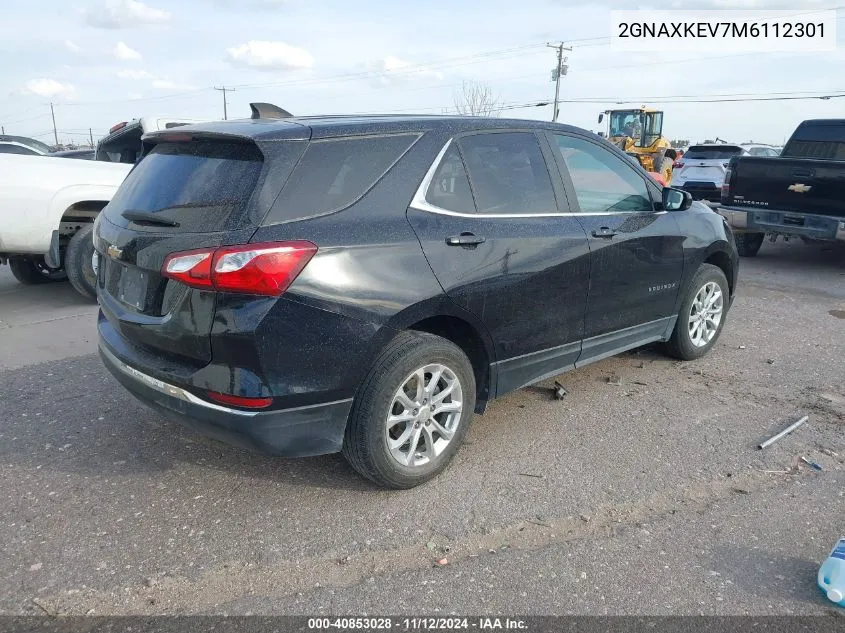 2021 Chevrolet Equinox Fwd Lt VIN: 2GNAXKEV7M6112301 Lot: 40853028