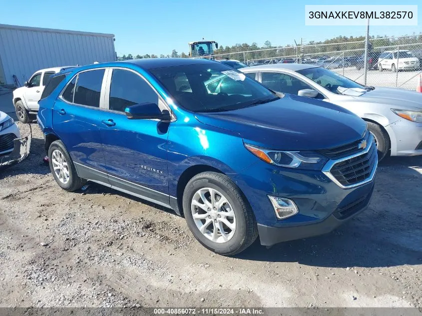 2021 Chevrolet Equinox Fwd Lt VIN: 3GNAXKEV8ML382570 Lot: 40856072