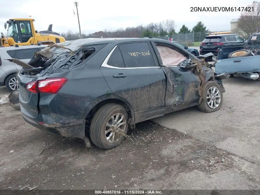 2021 Chevrolet Equinox Awd Lt VIN: 2GNAXUEV0M6147421 Lot: 40857016