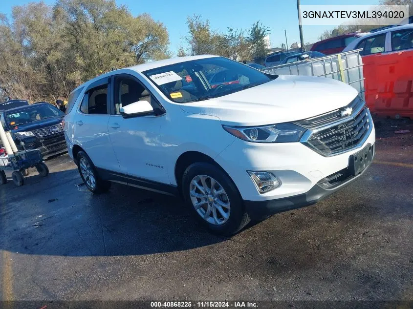 2021 Chevrolet Equinox Awd 2Fl VIN: 3GNAXTEV3ML394020 Lot: 40868225