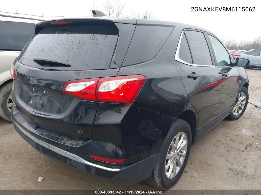 2021 Chevrolet Equinox Fwd Lt VIN: 2GNAXKEV8M6115062 Lot: 40893342