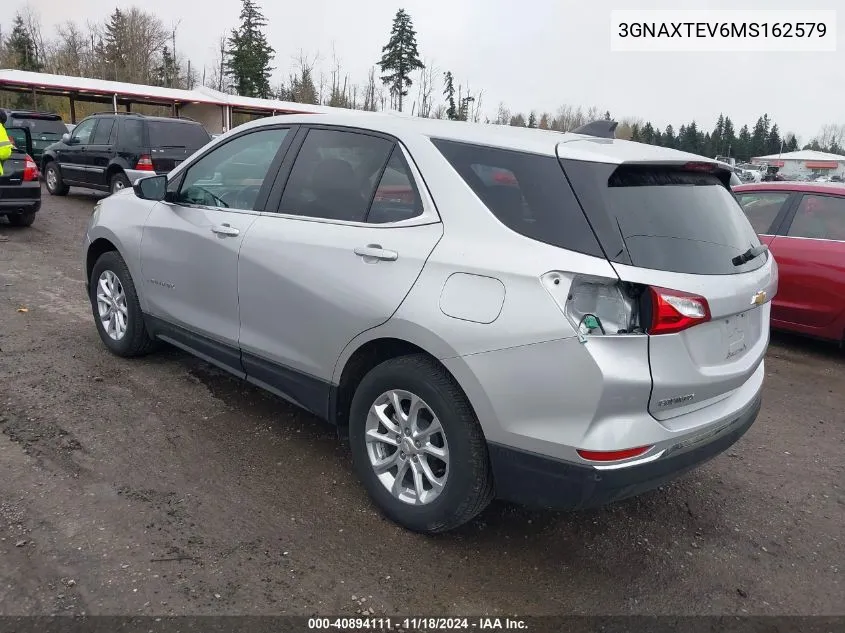 2021 Chevrolet Equinox Awd 2Fl VIN: 3GNAXTEV6MS162579 Lot: 40894111