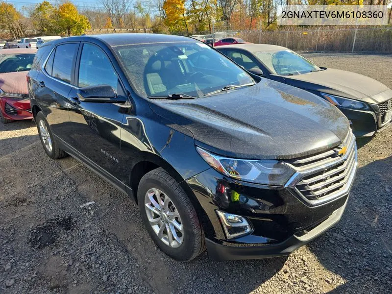 2021 Chevrolet Equinox Lt VIN: 2GNAXTEV6M6108360 Lot: 40896194