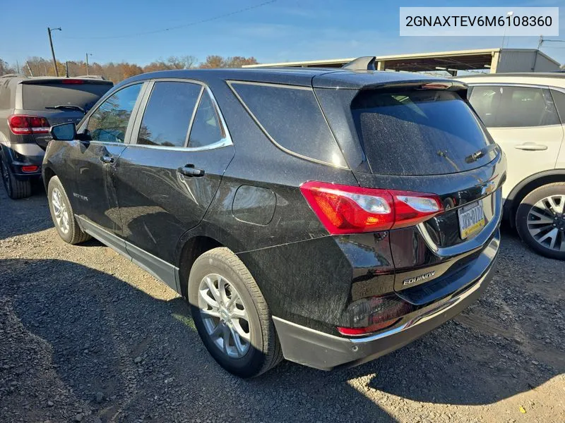 2021 Chevrolet Equinox Lt VIN: 2GNAXTEV6M6108360 Lot: 40896194