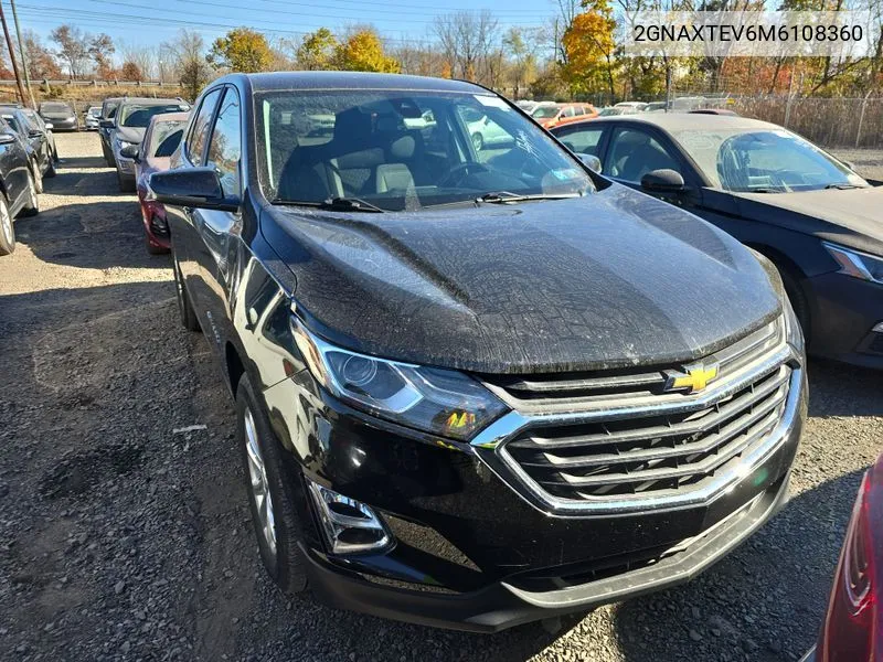 2021 Chevrolet Equinox Lt VIN: 2GNAXTEV6M6108360 Lot: 40896194