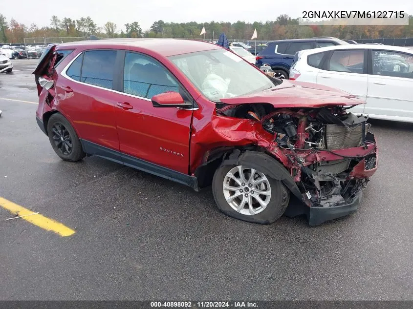 2021 Chevrolet Equinox Fwd Lt VIN: 2GNAXKEV7M6122715 Lot: 40898092