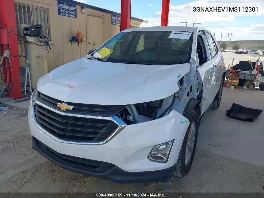 2021 Chevrolet Equinox Fwd Ls VIN: 3GNAXHEV1MS112301 Lot: 40900159