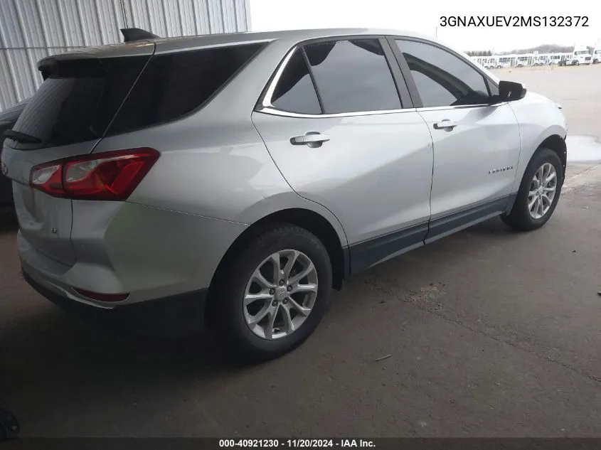 2021 Chevrolet Equinox Awd Lt VIN: 3GNAXUEV2MS132372 Lot: 40921230