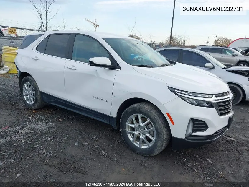 2022 Chevrolet Equinox VIN: 3GNAXUEV6NL232731 Lot: 12146290