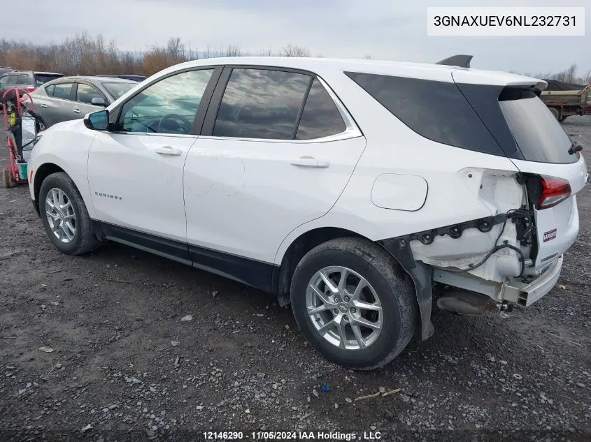 2022 Chevrolet Equinox VIN: 3GNAXUEV6NL232731 Lot: 12146290