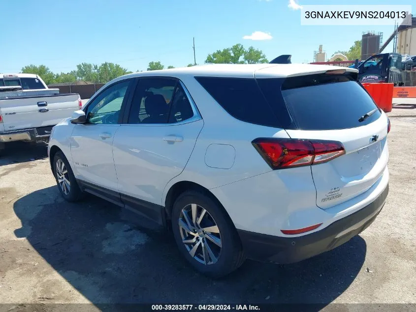 2022 Chevrolet Equinox Fwd Lt VIN: 3GNAXKEV9NS204013 Lot: 39283577