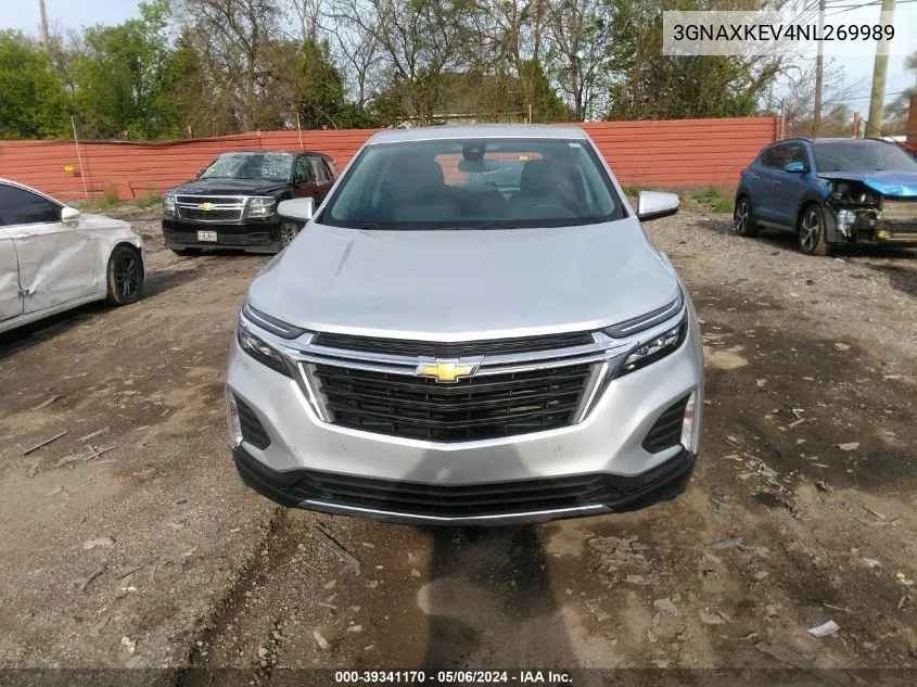 2022 Chevrolet Equinox Fwd Lt VIN: 3GNAXKEV4NL269989 Lot: 39341170