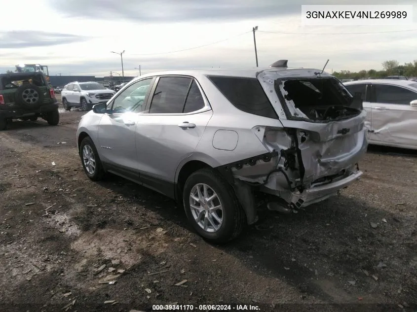 2022 Chevrolet Equinox Fwd Lt VIN: 3GNAXKEV4NL269989 Lot: 39341170